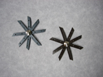 Rosettenstern, 11 cm, grau und braun, F:
I. Michaela Schneider