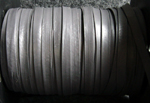 Lederband grau-blau - LEBA013